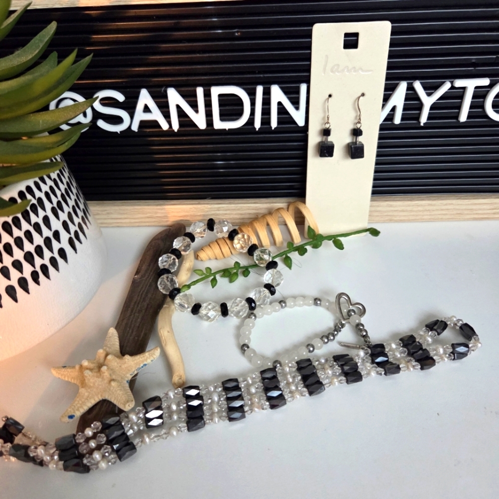 Jewelry BUNDLE I Magnetic Hematite 3 In 1 Versatile With Bracelets, Earrings (4)